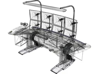 Cergo Operator Desk System Model Cergo B 3-4 3D Model preview