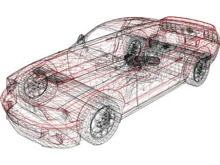 Ford Mustang Shelby GT500 3D Model preview