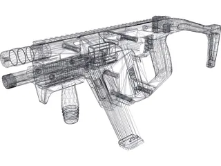 SMG Vector 45ACP 3D Model preview