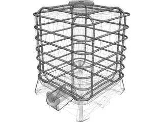 IBC Chemical Bin 3D Model preview