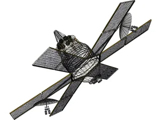 Communication Satellite 3D Model preview