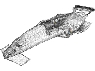 Race Car Body 3D Model preview