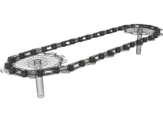 Chain Drive 3D Model preview