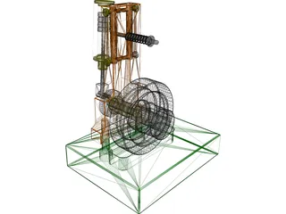 Steam Motor Assembly 3D Model preview