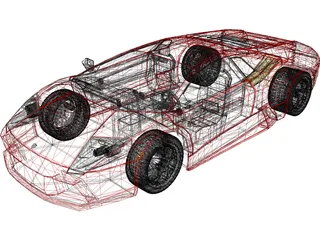 Lamborghini LP640 3D Model preview
