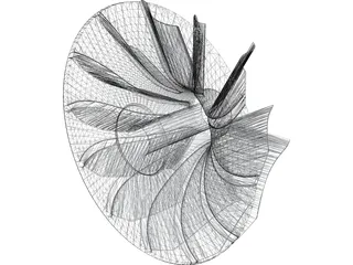 Turbocharger Compressor Wheel 3D Model preview