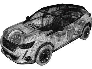 Peugeot 2008 GT-Line (2020) 3D Model preview