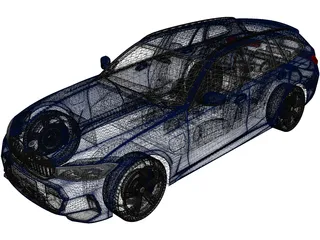 BMW 3-Series Touring (2022) 3D Model preview