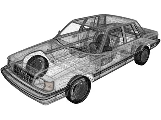 Dodge Aries K Sedan (1988) 3D Model preview