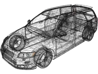 Volvo V50 3D Model preview