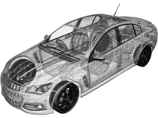 Holden Commodore SSV (2013) 3D Model preview
