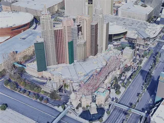 Las Vegas City, The Strip, USA (2021) 3D Model preview