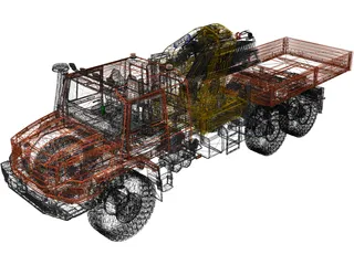 Mercedes-Benz Zetros 6x6 Sattel 3D Model preview