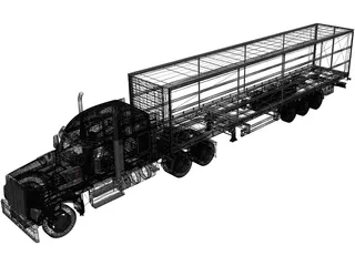 Kenworth W990 3D Model preview