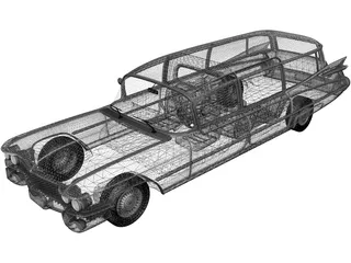 Cadillac Fleetwood 75 Miller-Meteor Hearse 3D Model preview