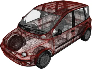 Fiat Multipla (1998) 3D Model preview
