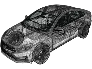 Lada Vesta Sedan (2015) 3D Model preview