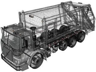 Volvo WX64 Garbage Truck Heil (2001) 3D Model preview