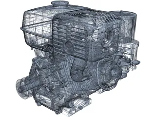 Honda GX-390 Engine 3D Model preview