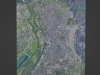 Halle (Saale) City, Germany (2021) 3D Model preview