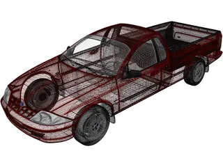 Ford Falcon UTE XLS (2000) 3D Model preview