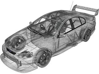Ford Falcon V8 (2009) 3D Model preview