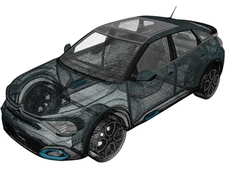 Citroen E-C4 (2020) 3D Model preview