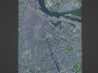 Amsterdam City, Netherlands (2021) 3D Model preview