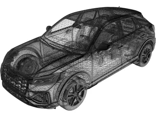 Audi Q2 (2021) 3D Model preview