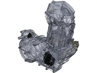 Honda CRF450 Engine 3D Model preview