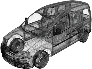 Volkswagen Caddy (2004) 3D Model preview