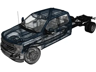 Ford F-550 Super Duty Crew Cab (2020) 3D Model preview