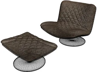 Baxter Marilyn Chair 3D Model preview