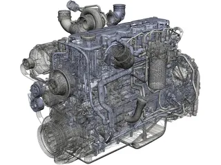Cummins QSB-6.7 Engine 3D Model preview