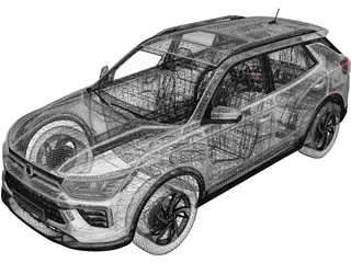 SsangYong Korando (2020) 3D Model preview