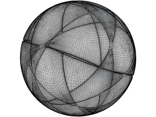 Al Rihla Ball 3D Model preview