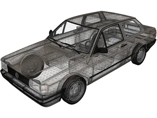 Volkswagen Voyage (1992) 3D Model preview