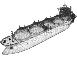 LNG Ship 3D Model preview