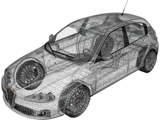 Alfa Romeo 147 (2009) 3D Model preview