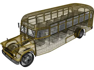 Chevrolet 6700 School Bus (1955) 3D Model preview
