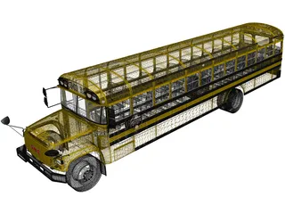 GMC B-Series School Bus (2000) 3D Model preview