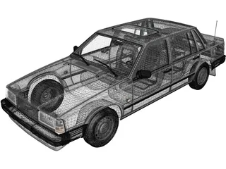 Volvo 740 GL (1985) 3D Model preview
