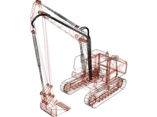 Track Hoe 3D Model preview