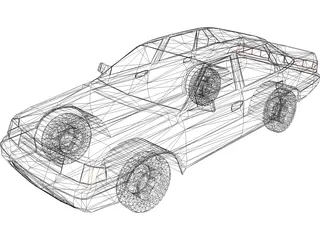 Ford Tempo (1988) 3D Model preview