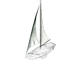 Sailboat 3D Model preview