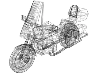 Honda Goldwing (1984) 3D Model preview
