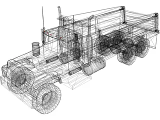 Dump Truck 3D Model preview