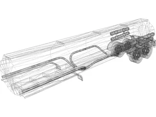 Trailer Tanker 3D Model preview