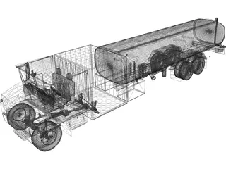 Fuel Truck 3D Model preview