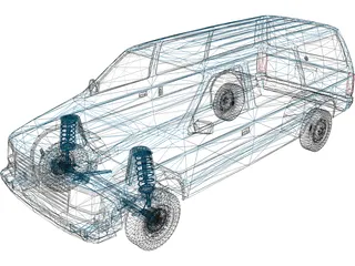 Plymouth Voyager (1987) 3D Model preview